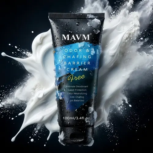 MAVM Men's Aluminum-Free Alcohol-Free Non-Aerosol Underarm Antiperspirant Fragrance Deodorant Cream - 100 ml, Fresh Woody Citrus & Coconut Scent, Cornstarch-Infused, Dry Sweat Protection, Anti-Chafing, All Skin Types