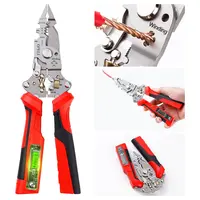 OPELI 16 in 1 Wire Stripper Twister forCutting and Pulling Wires, Voltage Tester Pliers, Cable Scissors, 12V to250V Live,Null,Hot Wire Judgment ACDC, Audible and Flashing LED Alarms