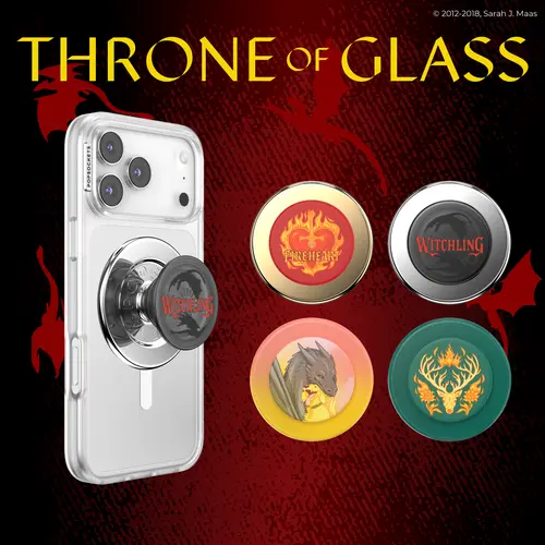 PopSockets Throne Of Glass MagSafe PopGrip Mobile Accessory - Includes Grip for Texting, Easy-Remove Magnetic Stand, Flex Mount, Wireless Compatibility, Swappable PopTop