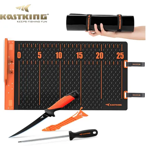 [SummerWins] KastKing EZ Fillet Mat & Knife Set – Anti-Slip, Extra-Large Fish Cutting Board with Built-in Ruler, Sharp Knife Included, Easy Clean & Portable, Essential for Fishing Enthusiasts SummerVibes,Summer Survivals ,dealsforyoudays