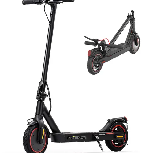 Adult Foldable Motorized Scooter with Pneumatic Tire, 18 MPH Max Speed, 21 Mi Range, Cruise Control, Double Braking & Lighting System (Disc), 220lb Capacity, 7800mAh Long Battery Life, App-Connected Battery, Portable Fold Size, Teen-Suitable Mobility Aid