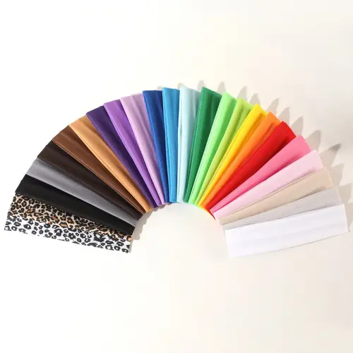 24pcs/6pcs Women's Leopard Print Sporty Hair Bands, Elastic Sweat-Wicking Headbands for Yoga Running Spa, Sports Headbands, Fashion Dot Hair Accessories