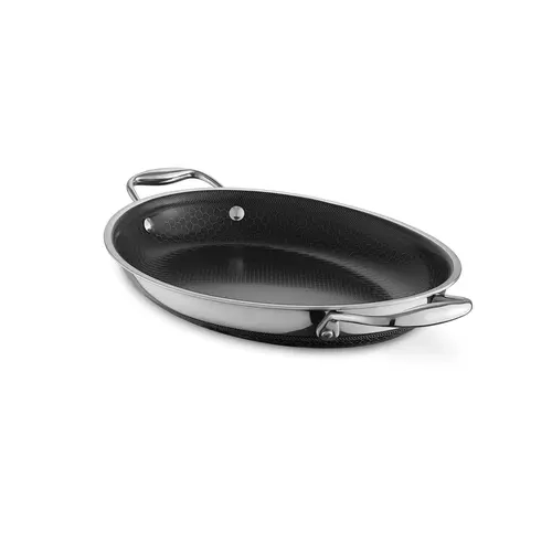 HexClad Oval 9 x 12.5 Inches Roasting Pan (No Rack)