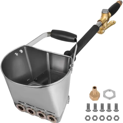 VEVOR Compact 3Hp 4-Nozzles Stucco Sprayer, High-Quality Alloy Mortar Spray Gun with Hopper, Ground Mix Mortar Sprays Cement Plaster Wall Paint Manual Concrete Tool for Walls & Ceilings#SohoChic