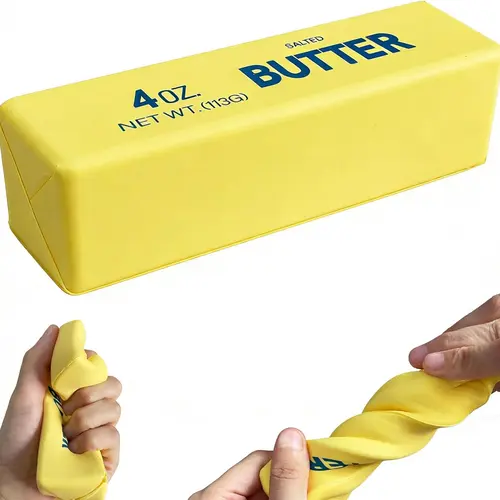 Butter Stick Squishy Toy - TikTok Viral Squishies, Non-Toxic Calming Fidget Squishies Toys, Slow Rising Design, Soft Smooth Texture, Squish & Stretch, Focus Boost, Reusable, Portable for Home/Office