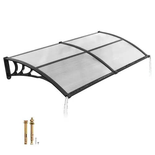 VEVOR Awnings for Door Entrance, 38 x 78 in, Exterior Front Door Window Awnings with Drainage & ABS Bracket, Rain Snow Sun Protection, Overhang Polycarbonate Door Canopy for Porch Patio, Clear#SohoChic