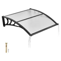 【DealsForYouDays】VEVOR Awnings for Door Entrance, 38 x 40 in, Exterior Front Door Window Awnings with Drainage & ABS Bracket, Rain Snow Sun Protection, Overhang Polycarbonate Door Canopy for Porch Patio, Clear