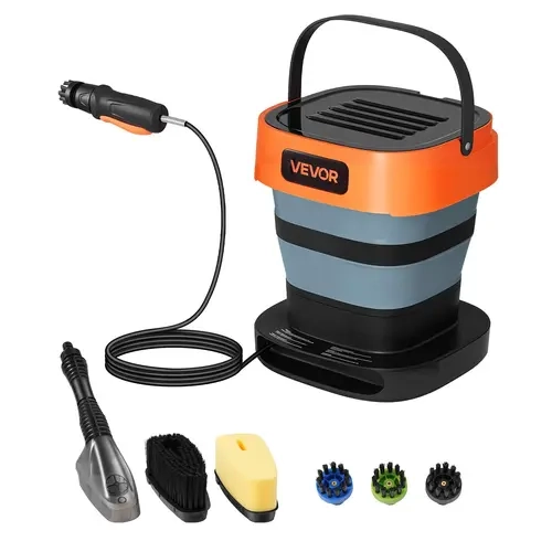 VEVOR Cordless Pressure Washer, Portable Foldable Power Washer with 2.64 Gal Large-Capacity Water Tank, 109 Max PSI, 0.79 GPM, 2000 mAh Battery, 3 Nozzles, 78.7 in Hose, Type-C Charge, for Camping, Garden, Exterior Wash on Multiple Surfaces#SohoChic