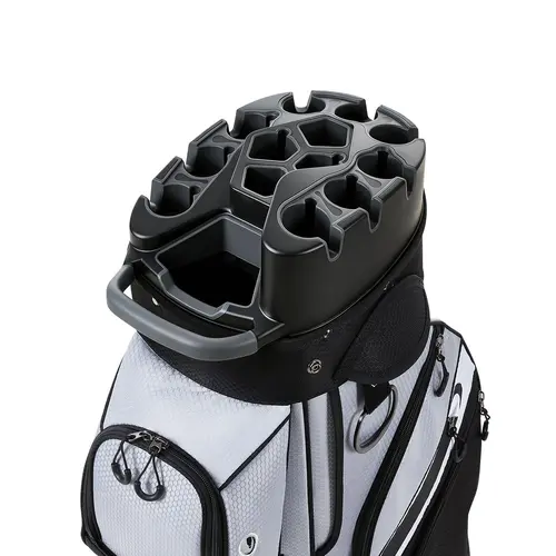 VEVOR Abrasion-Resistant 14-Way Plastic Golf Club Bag for Adults, Full-Length Dividers, Handles, 13 Pockets, Single Shoulder Strap, Rain Hood, Smooth Zipper, Lightweight Polyester, for Tournament Courses & Driving Ranges (Multi-Compartment Golf Club Bag),