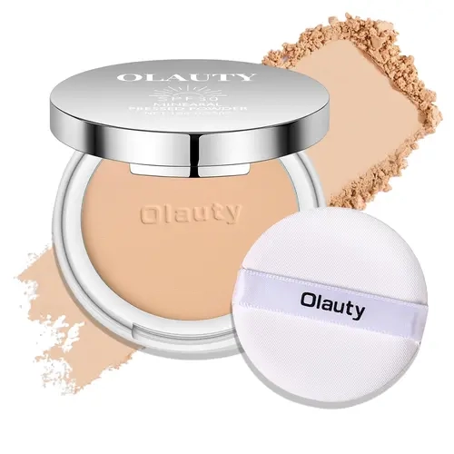 4-in-1 Mineral Powder Foundation Cosmetic - SPF 30 Sun Protection Sunscreen, Concealer, Finishing Pressed Powder, Silky Matte Compact with Oil Control, Even Skin Tone, Light-to-Medium Coverage for Sensitive Oily Skin, Lightweight SPF Makeup for Daily Use