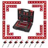 GJANSH Heavy Duty 90-Degree Right Angle Corner Clamps for Woodworkers, 8pcs Anodized Aluminum Alloy Clamps (3.14" & 5.5" fit, inches/mm, metric/imperial) with Organized Storage Box, Precision Positioning Square Tools for Furniture Frames
