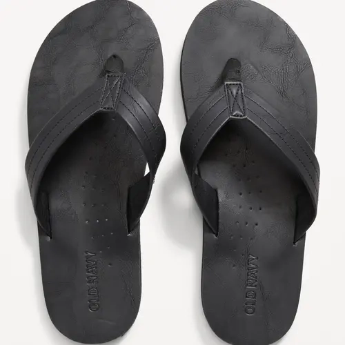 Old Navy Men's Faux-Leather Flip-Flop Sandals for Men