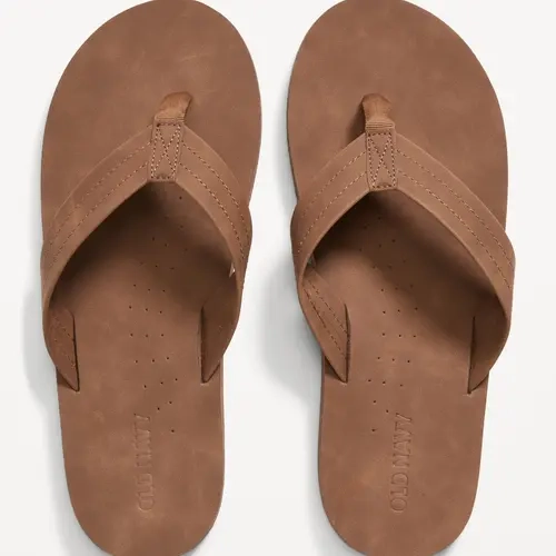 Old Navy Men's Faux-Leather Flip-Flop Sandals for Men