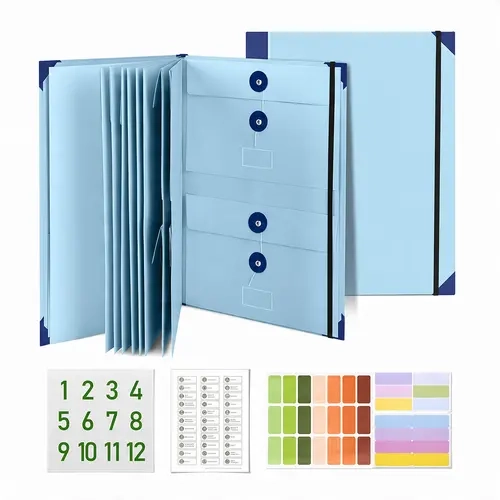 Fireproof File Folder - Slim Compact Expanding Manila Folder with Accordion Pockets, Durable Office Filing Product for Home/Office Users, Paper Organizers, Files Organizer for Daily Filing, Passport, Birth Certificate in Drawers