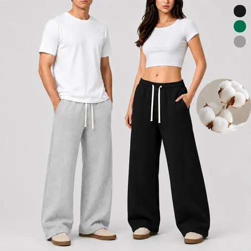 [52% cotton] Men's cotton sports pants with loose drawstring waist, casual loose pants for daily wear, fashionable men's loose fit, casual jogging, street wear, sportswear, hip-hop style, comfortable spring and autumn fashion, men's essential clothing,