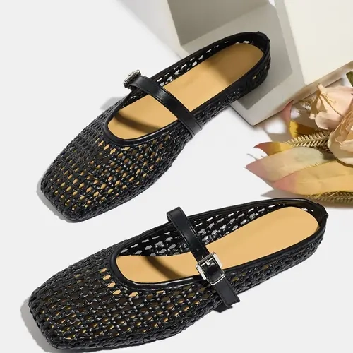 Women's Half-Open Toe Sandals, Breathable Knit Slip-On Beach Shoes, Summer Casual Outdoor Mesh Slippers, Comfortable Muon Shoe, Slip On Clog, Footwear, Breathable Clogs