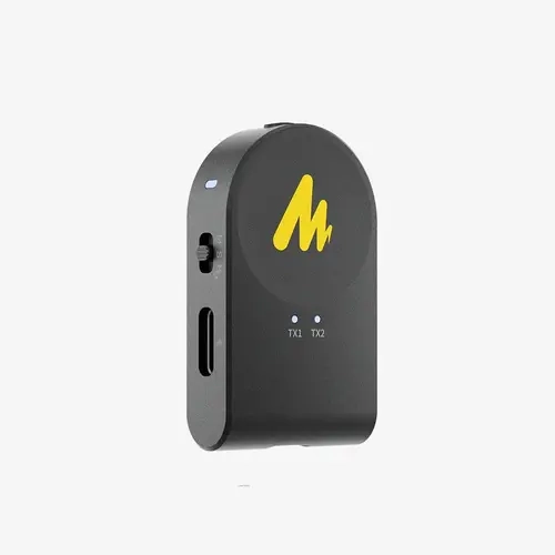 MAONO Bluetooth Lavalier Receiver with Button - 0.23*0.08*0.37 in, 0.2 oz, 8 Hours of Use, Exclusive Accessory for MAONO PD200W Hybrid Mic, Wide Camera Compatibility for 2-Person Podcasters