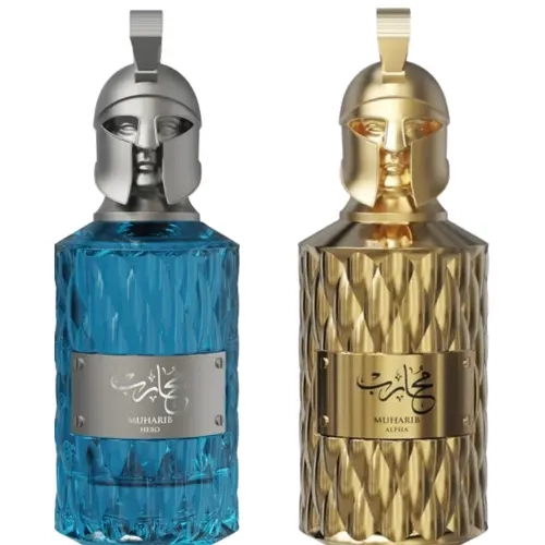 Men's 2-Piece Cologne Spray Bundle - Muharib Alpha + Hero Discovery Set, Long Lasting Luxurious Clean Bold Masculine Scent with Citrus, Musk Notes for Daily Wear, Long Lasting Fragrance, Cologne Discovery Set
