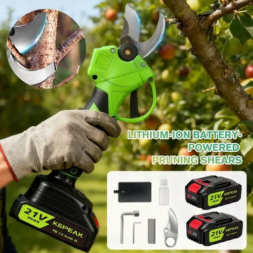 【Toolupgrade】Cordless Electric Pruning Shears - SK5 Sharp Steel Blade, 30mm Cut Diameter, 13000mAh 60-Minute Long-Lasting Battery, 2.2lb Garden Pruners, Plant Shears, Tree Cutter, Outdoor Gardening Tool for Home Gardeners' Tree & Branch Trimming