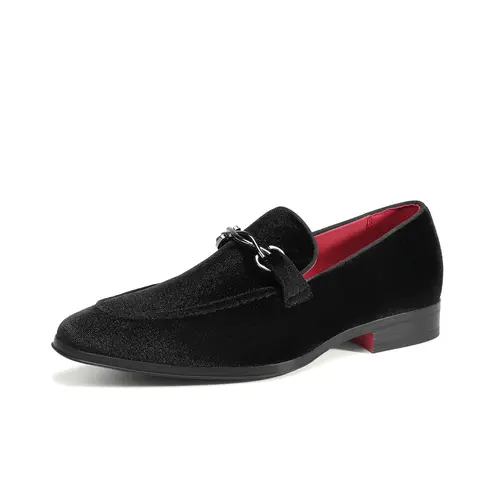 BRUNO MARC Men's Aristocratic Style Leather Flat Dress Loafers - Business Casual, Effortless, Hands-Free Slip-Ins for Office, Fabric-Lined Everyday Styles Formal Tuxedo Footwear