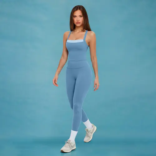 MFVIM Women's Autumn 2-Piece Workout Set - Crossback Tank Top, High-Waisted Solid Pants, Gym Workout Apparel for Yoga & Gym (2 Piece Sets for Women)