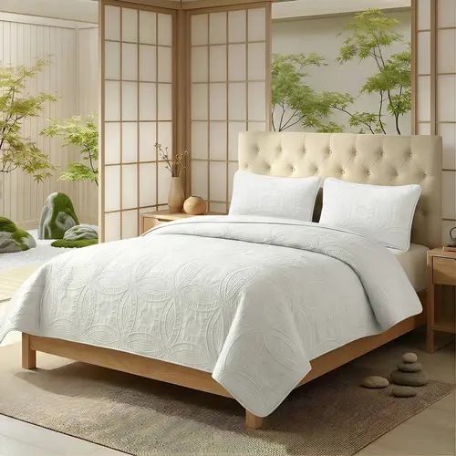 Ultrasonic 2/3-Piece Embossed Bedspread Coverlet Set – Lightweight All-Season Bedding, Soft Microfiber with Pillowcases, Machine Washable, Sizes Twin/Queen/King, bed accessories, All-Season suitable Gift aesthetic decor tiktokshopspringglowup summerwins