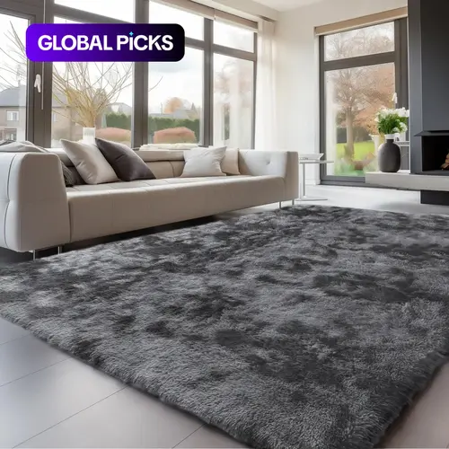 Large Shag Area Rugs, Tie-Dyed Plush Fuzzy Rug for Living Room, Ultra Soft Fluffy Furry Rugs for Bedroom, Indoor Nursery Carpet for Kids Room, Home Decor #GLOBAL PICKS