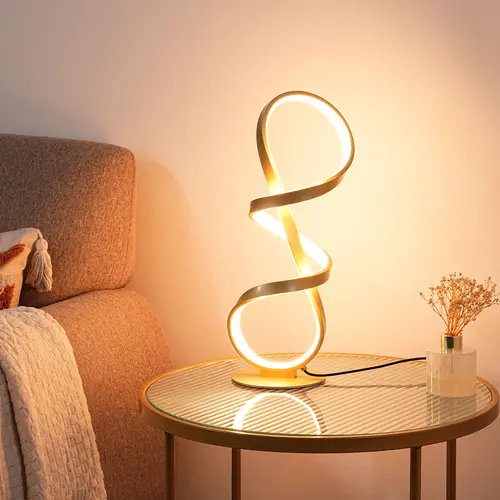 EDISHINE Modern Marble Water Transfer Print Glass Table Vase Lamp - Camping Home Dimmable Mood Light, Touch Control, Stepless Dimmer, 3 Lighting Effects, Eye-Friendly Lighting, Bulb Included, Home Decor Table Lamp with Lights