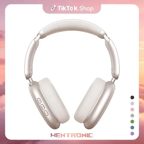 WENTRONIC Y02 Over-Ear ANC Hybrid Bluetooth Wireless Headphones - Best Noise Cancelling, Active Noise Cancellation, 60H Playtime, Hi-Res Audio, Foldable, Soft Earpads, Built-in Mic, Waterproof, 3.5mm Jack, 7-Day Returns, iOS/Android/PC Compatible