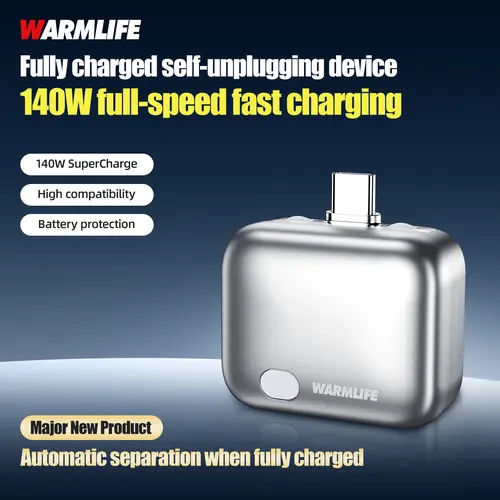 140W Physical-Disconnect Battery Guard, Auto & Self-Eject Charger, Smart Auto-Stop Charging Accessory for Phones Laptops Tablets, Anti-Overcharge Protection, Tech Accessories for Safe Overnight Charging, Gift
