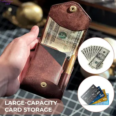 Vintage Multi-Function Mini Wallet for Men & Women, Magnetic Closure Card Holder with Coin Pocket, Stylish Large Capacity Card Case Organizer, Slim Portable Durable Design Perfect for Daily Commute, Travel, Shopping and Everyday Card & Cash Storage,summer