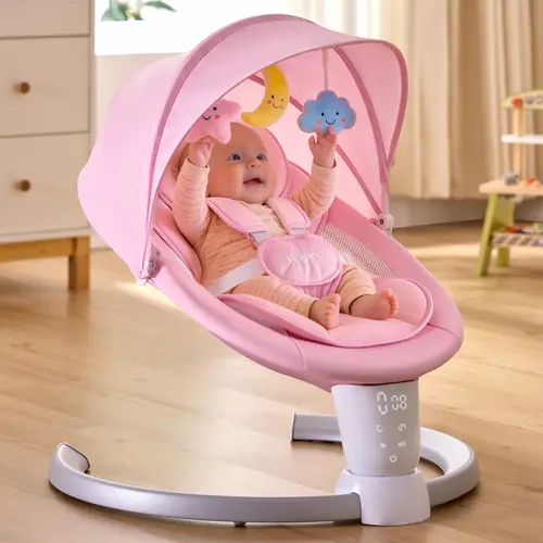 HARPPA Weddell Electric Baby Swing for Infants, Baby Items with 5-Point Harness, 5 Motion Levels, Remote & Touch Controls, Built-in Melodies, Portable Design#gift for kids