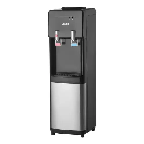 【Fallpicks】VEVOR Top-Loading Water Cooler Dispenser, 50℉ Cold & Hot Water for 3/5 Gal Bottles, Sturdy Stainless Steel, Child Lock Adds Peace, 50db Quiet Run, Cup Holder, Auto Cup Dispense, Ideal for Homes, Offices