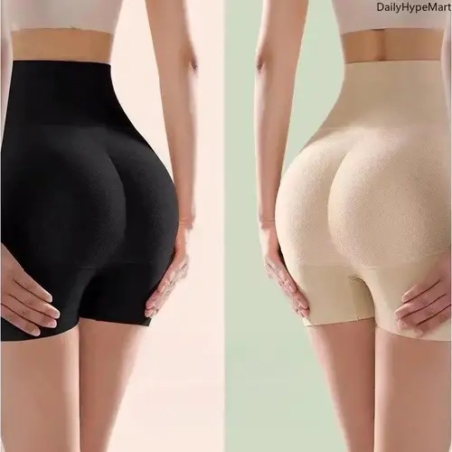 Women's Basic Seamless Solid Hip Padded Enhancer Boyshorts Underwear - Hip Lifted, Tummy Control, Breathable, Invisible, Lightweight Fabric Feels Barely There - Wedding, Engagement Casual Dress Shapewear