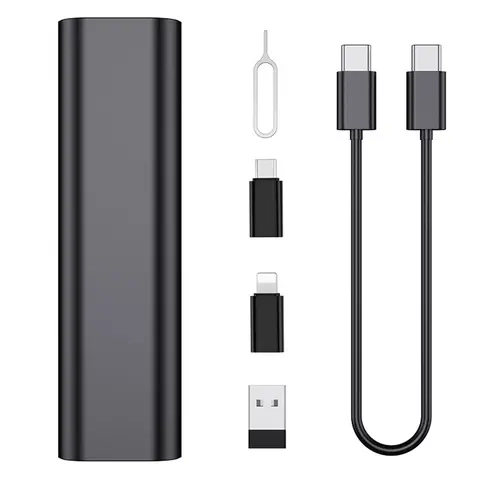 60W Fast Charger & Sync Multi-Charging Kit with Stick - 3-in-1 USB A Adapter Cables (Type-C, Lightning, Micro), 2.1-3A Mobile/Cellphone Organizer Case, OTG & Card Compatible, Compact Charging Solution for Android Tablets, International Travel