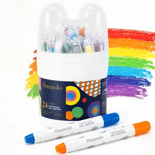 FINENOLO 12-24-36 Color Twist Crayons - Safe Formula Art Color Set Doodle Set for Toddlers Kids, Washable Easy-Grip No-Mess Preschool Art Supplies Back to School Essentials