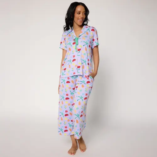 MUK LUKS Better with Bows Butterknit Rib Pajama Set
