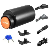 VEVOR Heavy-Duty Carbon Steel Hitch Lock, 0.24" Thick Wall, Rustresist Coat, Aluminum Alloy Build, Fits 2-Inch & 2-5/16-Inch Bulldog Couplers, 3 Keys, Secures Chains for RV & Boat Trailers, Anti-Theft Lockable Boat Trailer Accessories