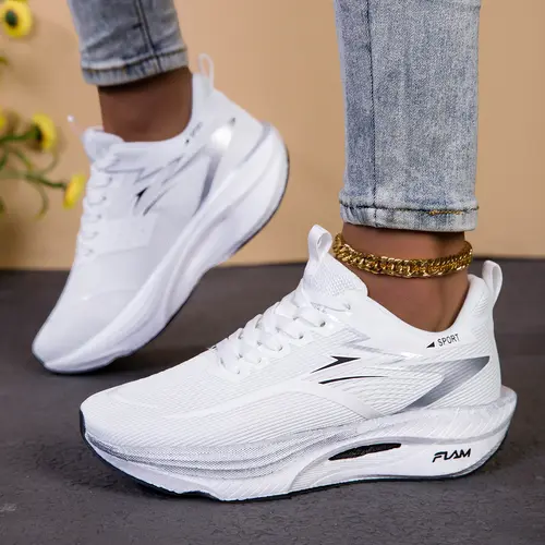 Women's And Men's Fashion Lightweight Breathable Casual Sports Shoes | Low-Top Fabric Upper, Rubber Sole, Lace Closure, Suitable for All Seasons And Daily Wear Unisex Sneaker