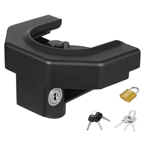 VEVOR Tool-Free Aluminum Alloy Trailer Hitch Ball Lock Kit, Heavy-Duty Zinc Alloy Anti-Theft Fitting & Assembly Part, Durable Fitting & Assembly Part, Fits 2-5/16" Couplers, 3 Keys & Padlock, Pry-Resistant, Rust-Resist Coat, for Trailers/RVs