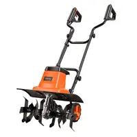 【toolupgrade】VEVOR Corded Electric Tiller Cultivator - 13.5A Hard Soil, 18" Wide, 8.7in Tilling Depth, Steel Tines, Ergonomic Foldable H-Handle, Corded Keeps Power Steady, Folds Down for Easy Garage Storage, PP Wheels Glide Over Rough Ground