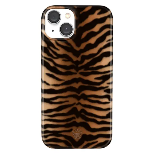 Velvet Caviar It Girl Dimensional Glossy Deep Brown Tiger Stripes iPhone Cover - Cute, Shockproof, Drop-Protective Smartphone Protective Case - Magsafe Compatible with Magsafe, Phone Aesthetic Accessory - Fits iPhone 18 Series, 17, 16, 15, 15 Plus