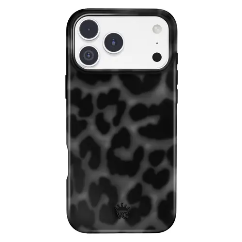 Velvet Caviar Fall Collection Black Leopard Print Phone Case - Durable Magnetic, Shockproof Protective Casing Protector, Cover for Multi-Model iPhone (Including iPhone 15 Plus) Cute Trendy Polka Dot Wireless Handheld Smartphone Devices Accessory