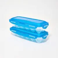 LocknLock Set of (2) 12-Count Egg Keepers w/ Locking Lids