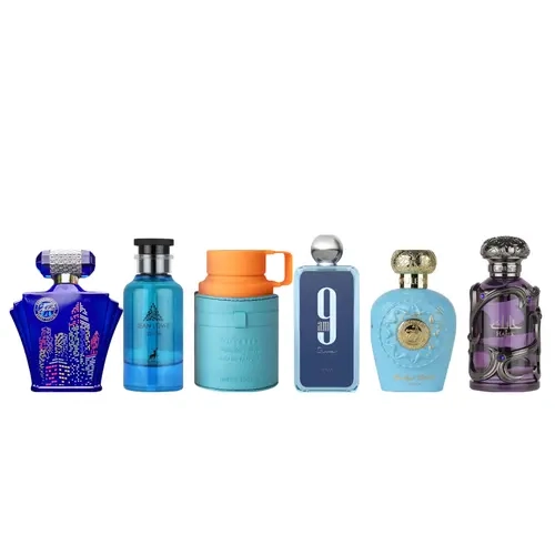 Zakat Z7 + jean lowe azure + odyssey mandarin + 9 PM dive + Opulent Dubai + habik men -- 6 piece bundle, Men's Cologne