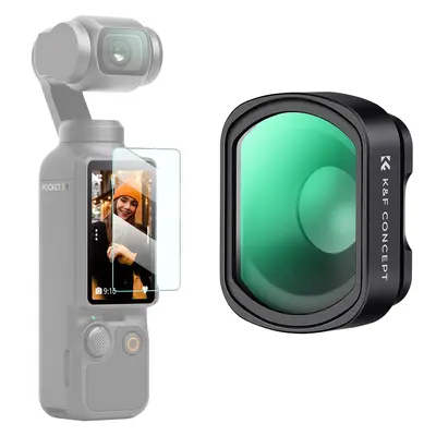 K&F Concept 10X Macro Lens for DJI Osmo Pocket 3/Pocket 4, High Definition Lens, Magnetic Attach, Multi-Coated Optical Glass, Close-Up Filter, Photography Tool, Camera