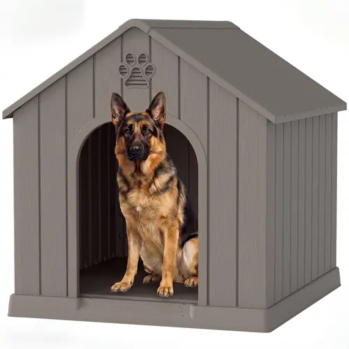 BIFANUO Large Outdoor Dog House With An Entrance And Flat Roof, Weather-Resistant Outdoor Shelter For Cats And Dogs, Minimalist Design with A Safety Door, Suitable For Small And Medium Pets, Essential Pet Supplies For Home Use, Cat House And Dog House