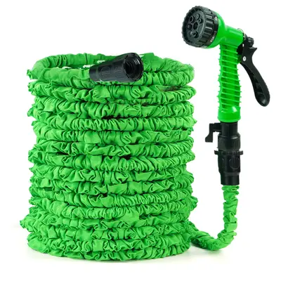 【SummerVibes】100FT Expandable Garden Hose, Heavy Duty Superior Strength Water Pipe Flexible Hose with 10 Function Spray Nozzle, 3-Layer Latex Core, for Watering Lawn Yard Garden, Car Washing, Pet Cleaning, Gift for Family