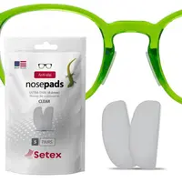 Setex® Elastomeric Eye Glasses Nose Pads - Non Slip Gecko-Inspired Grip, Anti-Slip Ultra-Thin Design, Soft Pads for Long Workdays, Workout Sessions, Instant Stability, Keeps Glasses in Place