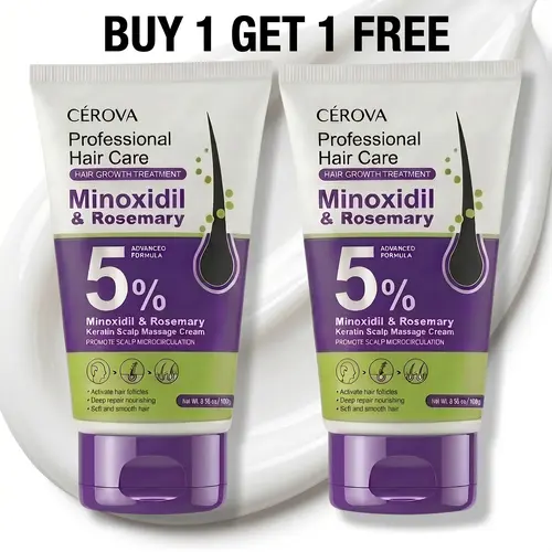【New Arrival】CEROVA 5% Minoxidil & Rosemary Hair Growth Foam with Keto, Ginger Root Extract, Gel Keratin Nourishing Essence - Body-Safe Balding Hair Loss Products for Men & Women Haircare Treatment, Body-Safe Hair Loss Products